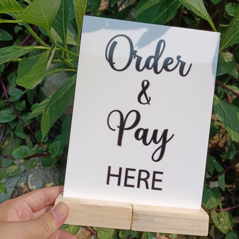 Order Pay Here / Sign Cafe