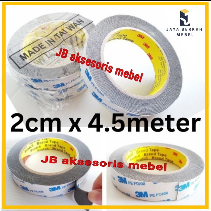 

SOLASI DOUBLE TAPE FOAM 3M / ISOLASI BUSA 3M PANJANG 4,5 METER - FOAM 3M