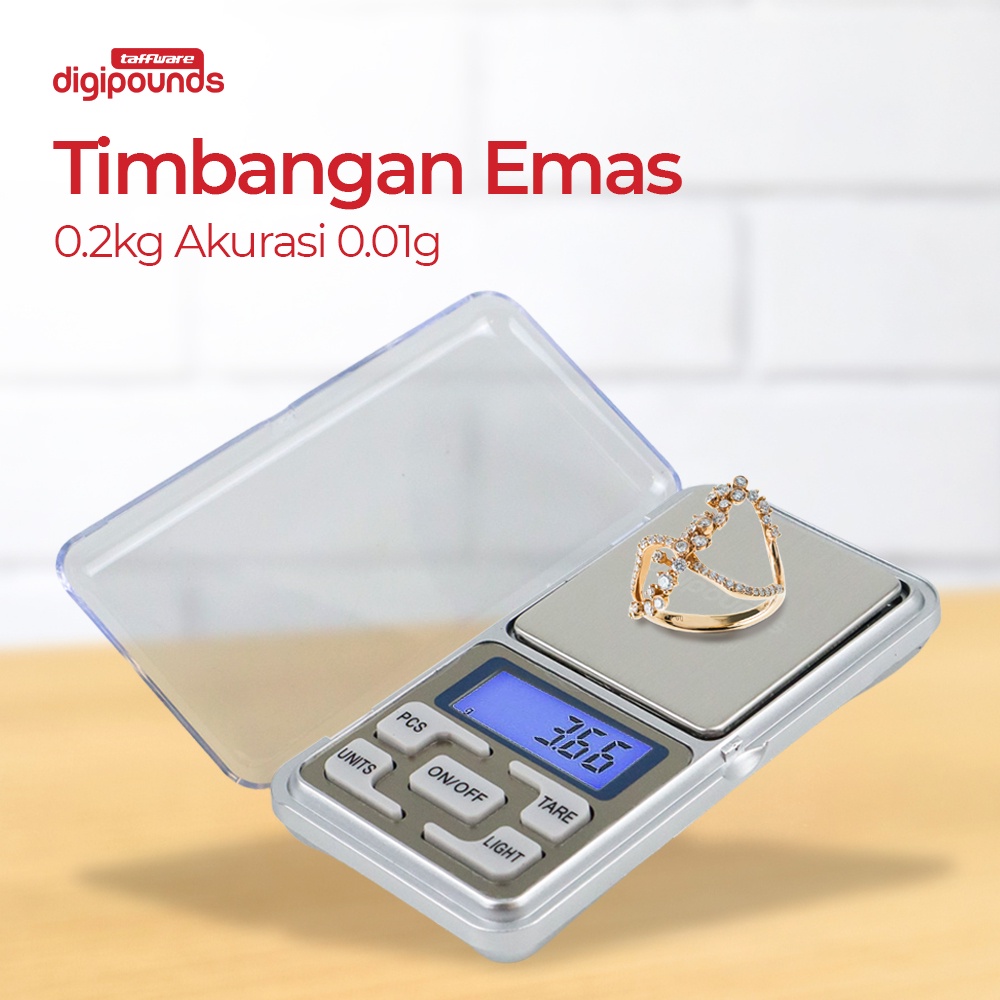 Timbangan Emas Pocket 0.2kg Akurasi 0.01g - MH-200 - Silver/timbangan emas mini digital ori