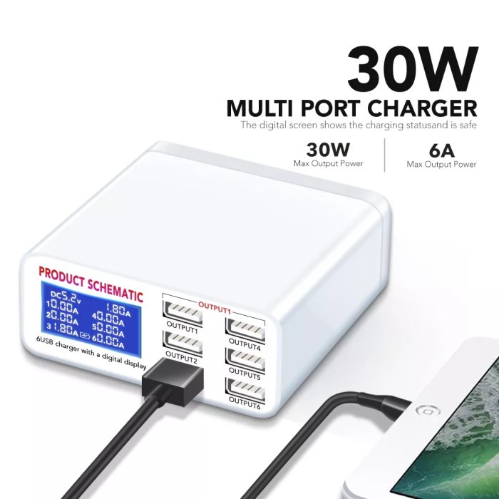USB CHARGER WLX 899 ADAPTOR CHARGER PRODUCT SCHEMATIC USB 6 PORT