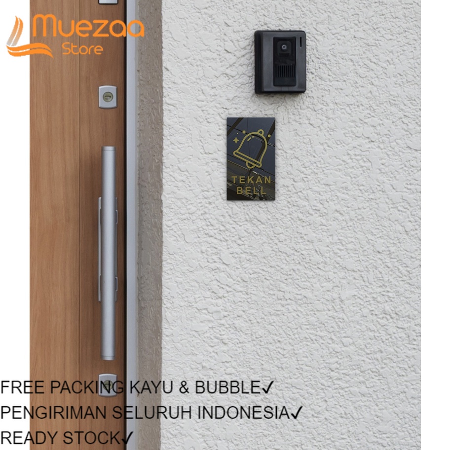 

Sign Mini Tekan Bell Akrilik 12x7 cm | Label Bell/ BELL SIGN Muezaa Store