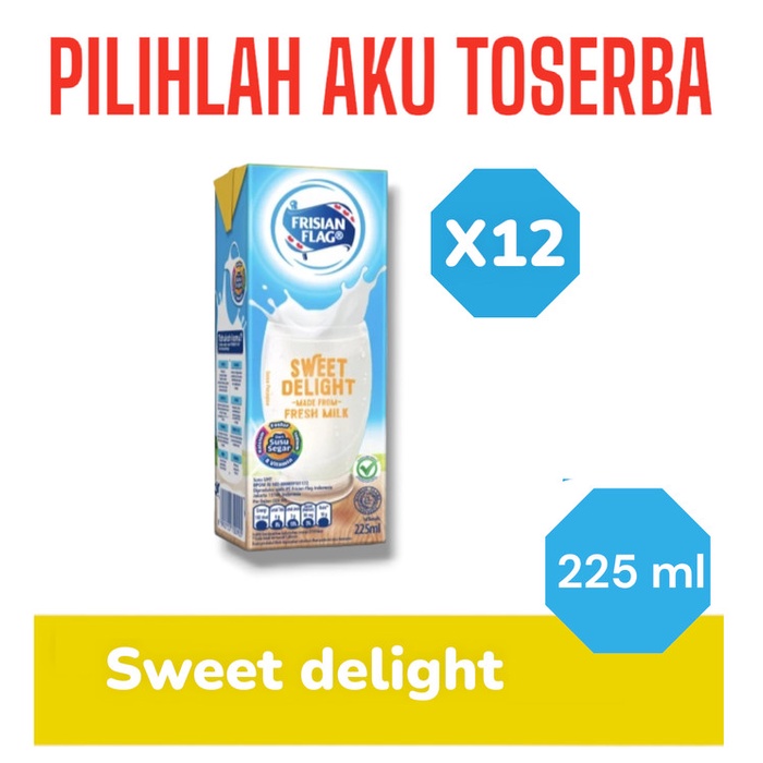 

Susu Frisian Flag SWEET DELIGHT 225 ml - ( HARGA 12 pcs )