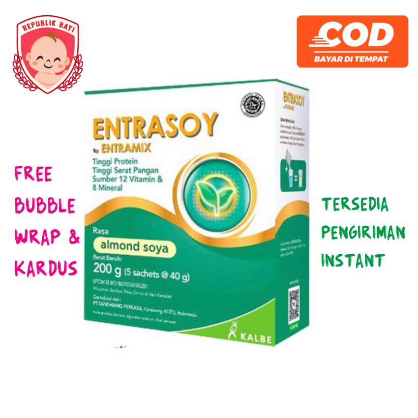 

Entrasoy by Entramix Minuman Rasa Almond Soya Susu Bubuk Kedelai Free Dus Bubble Murah