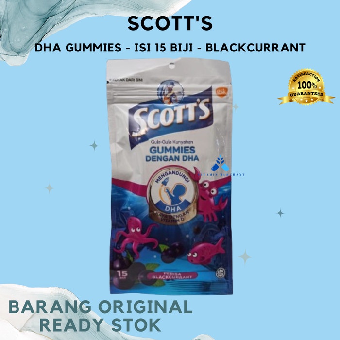 SCOTTS DHA GUMMIES / VITAMIN ANAK / DHA ANAK - BLACKCURRANT