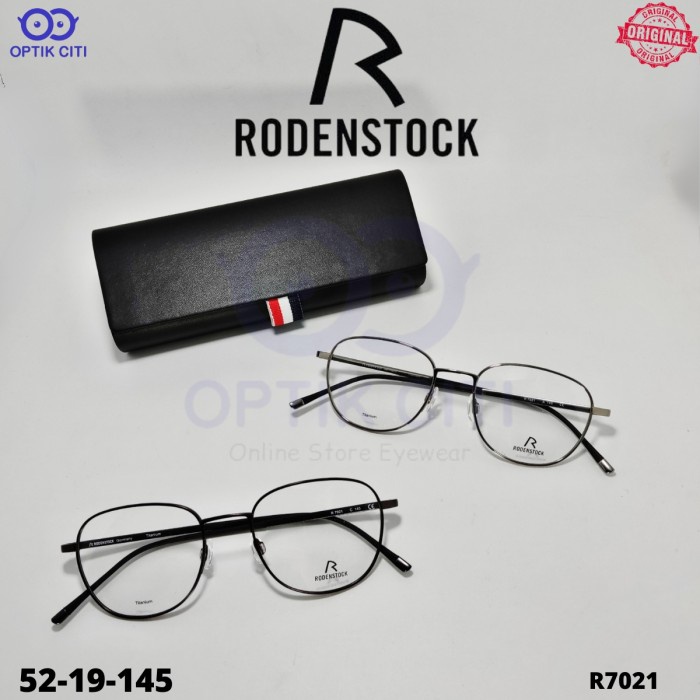 frame kacamata pria wanita kotak titanium rodenstock original R 7021