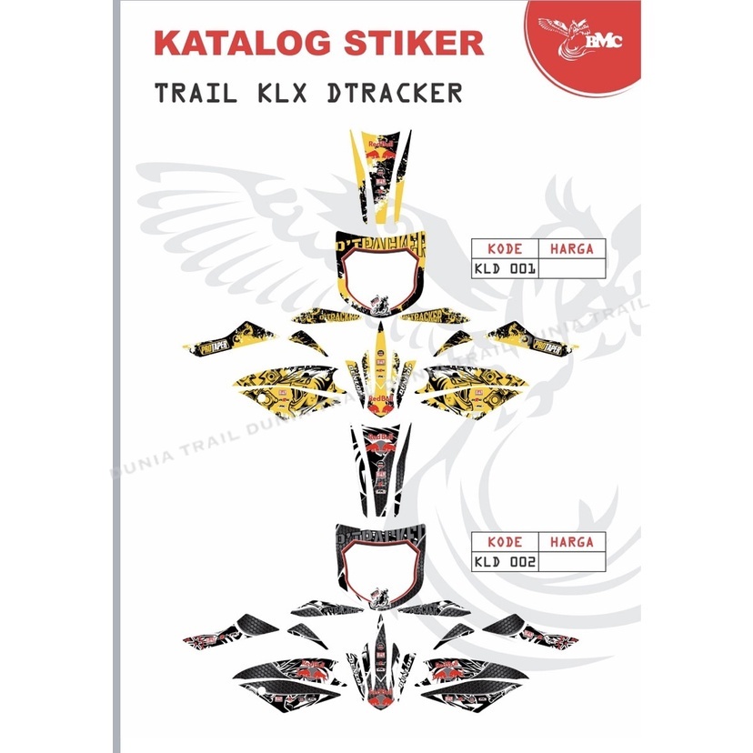 Sticker motor trail klx d'tracker - KLD 001