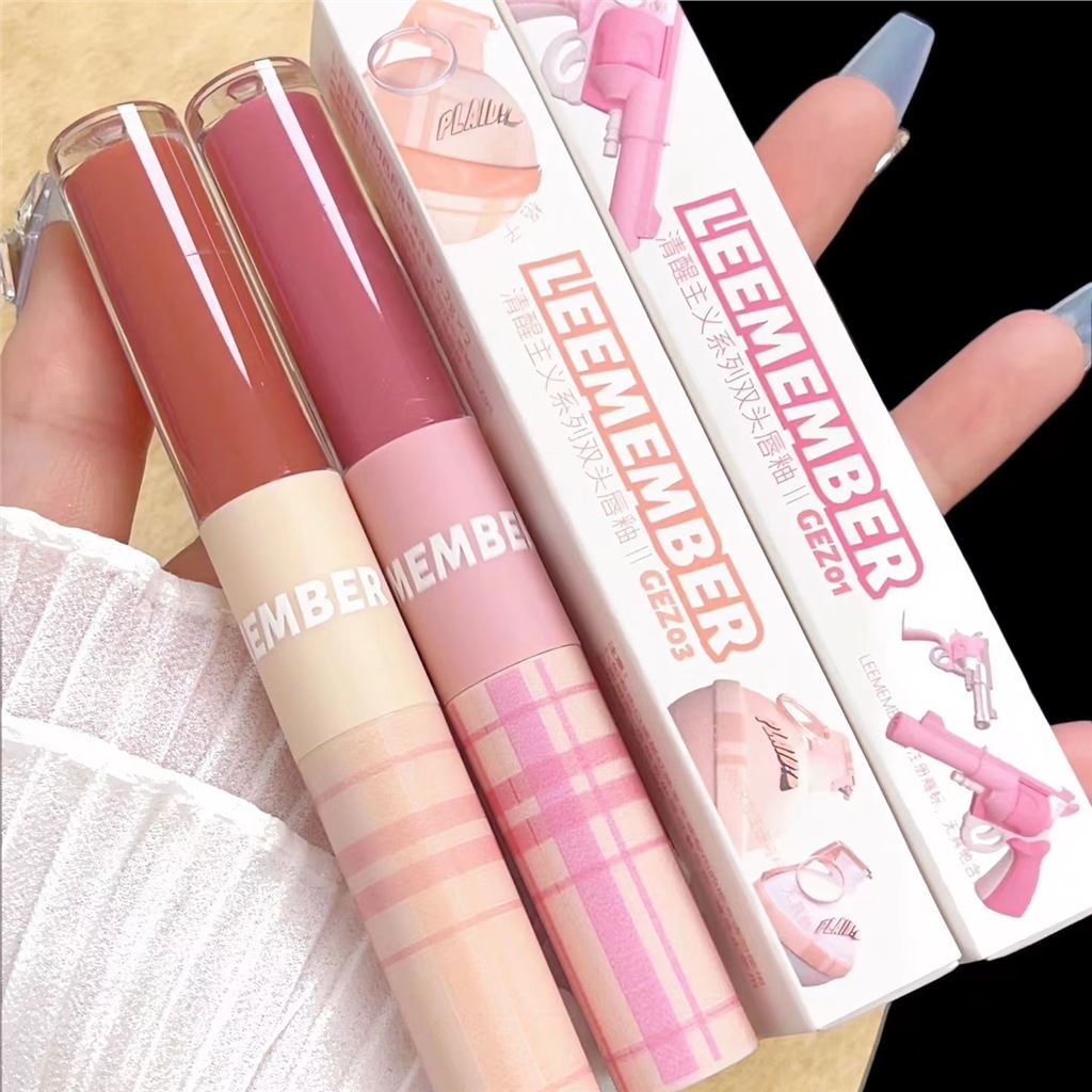 [New Colors and New] LEEMEMBER's Clear headed Double Headed Lip Glaze Matte Lip Mud Moisturizes