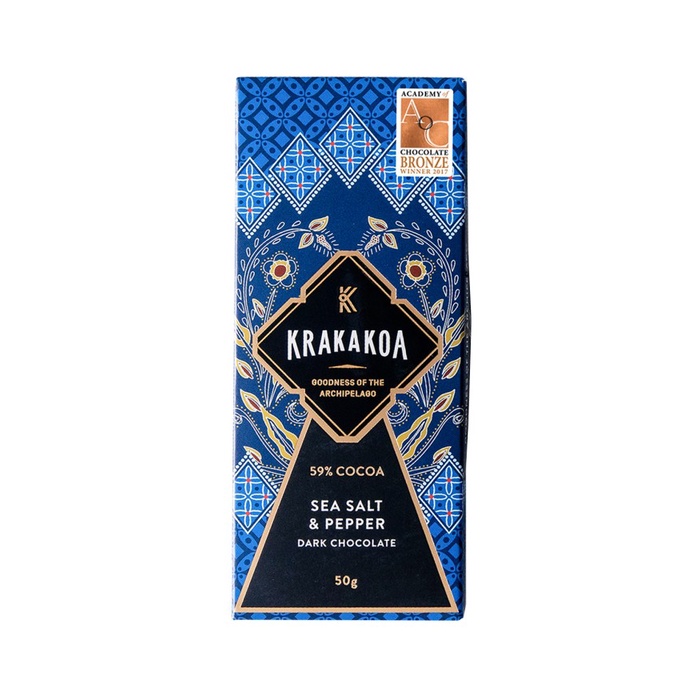 

[KUALITAS TERBAIK] Krakakoa Flavoured Dark Chocolate, Sea Salt & Pepper / Coklat Hitam