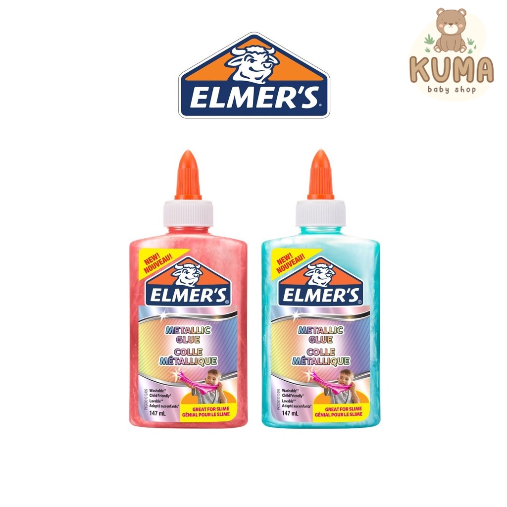 

ELMERS Metallic Glue 147ml Lem Kertas Perekat Warna Metalik Bahan Slime Bahan Kerajinan