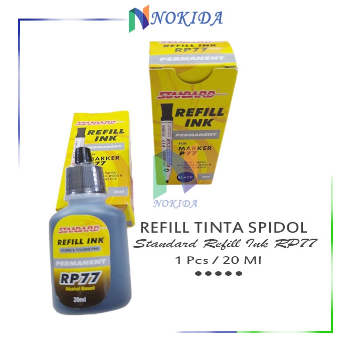 

Nokida Refill Tinta Spidol Standard RP77 / Isi Ulang Tinta Hitam / Permament / Refil Sepidol White Board Marker