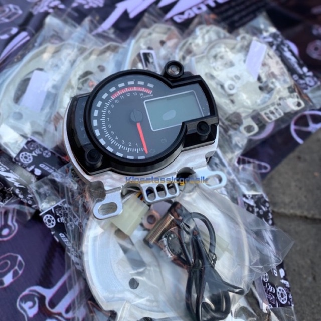 Speedometer spido koso rx2n set dudukan pangkon spido digital koso rx2 copy almini cnc universal