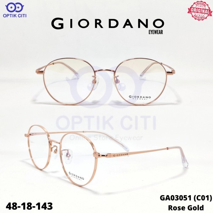 Frame Kacamata  Wanita Bulat GIORDANO GA 03051 Original