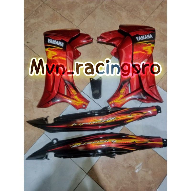 BISA COD Paket Murah  Cover sayap + body set + sticker YAMAHA JUPITER Z NEW BURHAN warna hitam merah