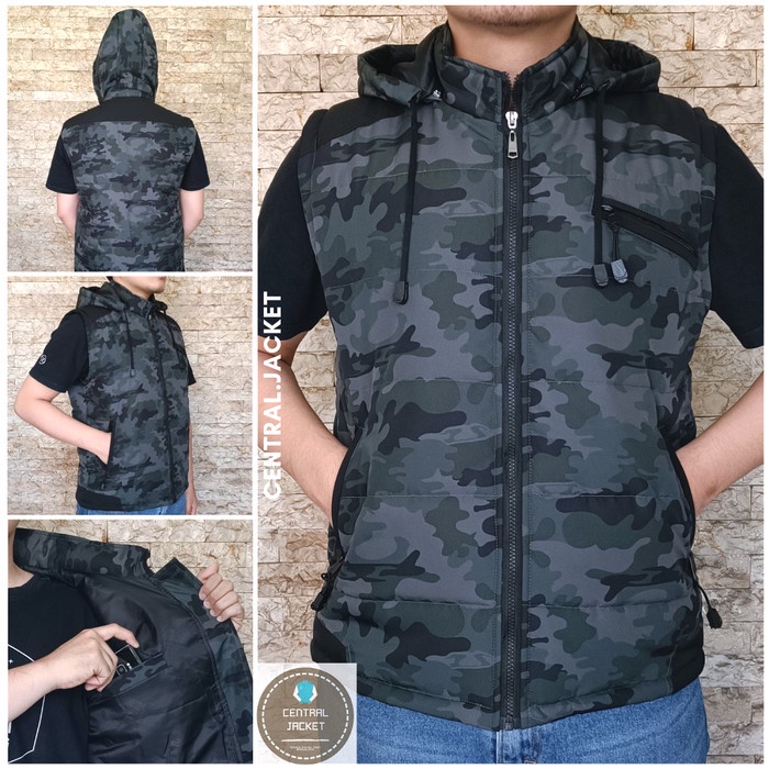 ✨BISA COD✨ -ROMPI MOTOR PRIA MOTIF LORENG ARMY - ROMPI PARASUT WATERPROOF - Navy-Loreng, M Vest Tren