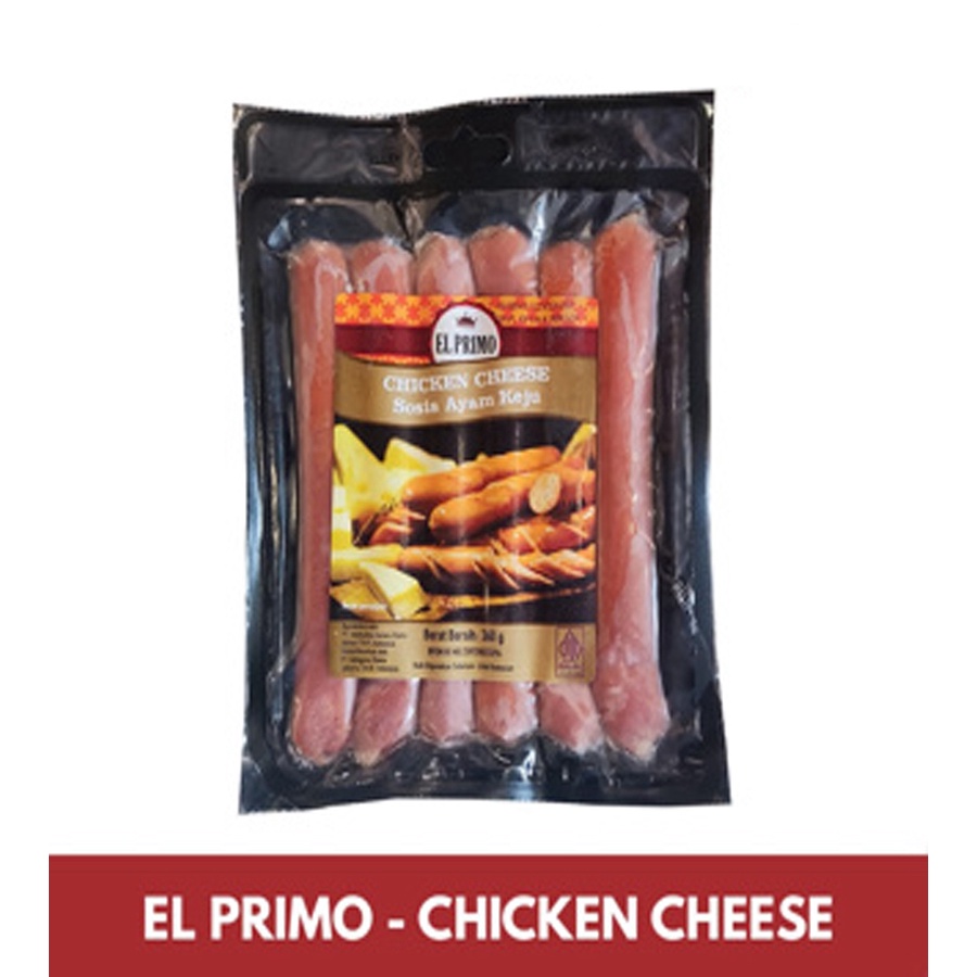 

El Primo Chicken Cheese Sausage 360gr / Sosis El Primo Ayam Keju