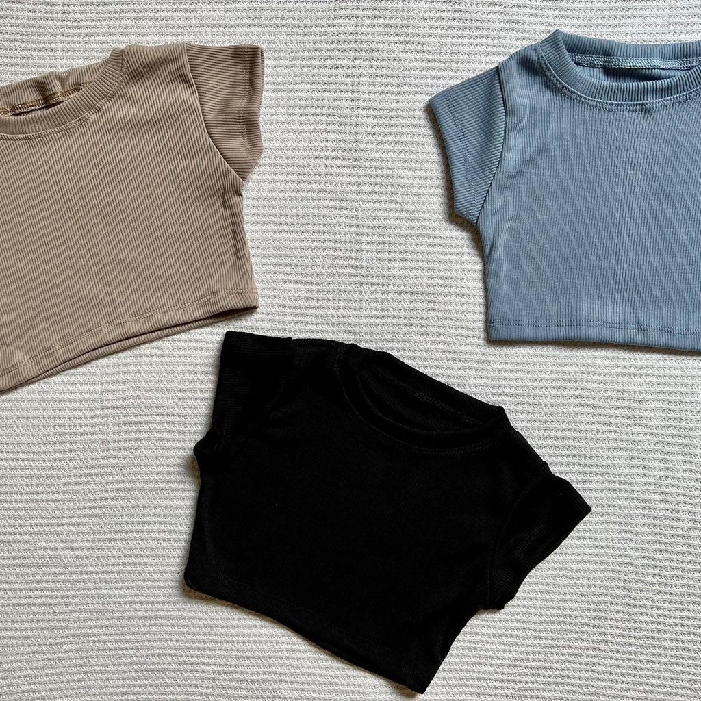 KINDATWINS - CROP TOP - Atasan Crop Top Anak Perempuan 1-5 Tahun