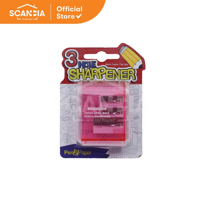 

SCANDIA Rautan Pensil Sharpener 3 Hole Pink (SG0470)