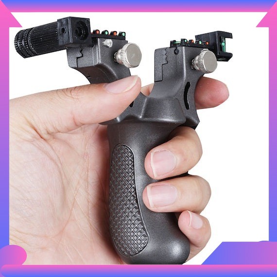 Ketapel Besi Tactical Slingshot Laser Sight Presisi Flatband Waterpass