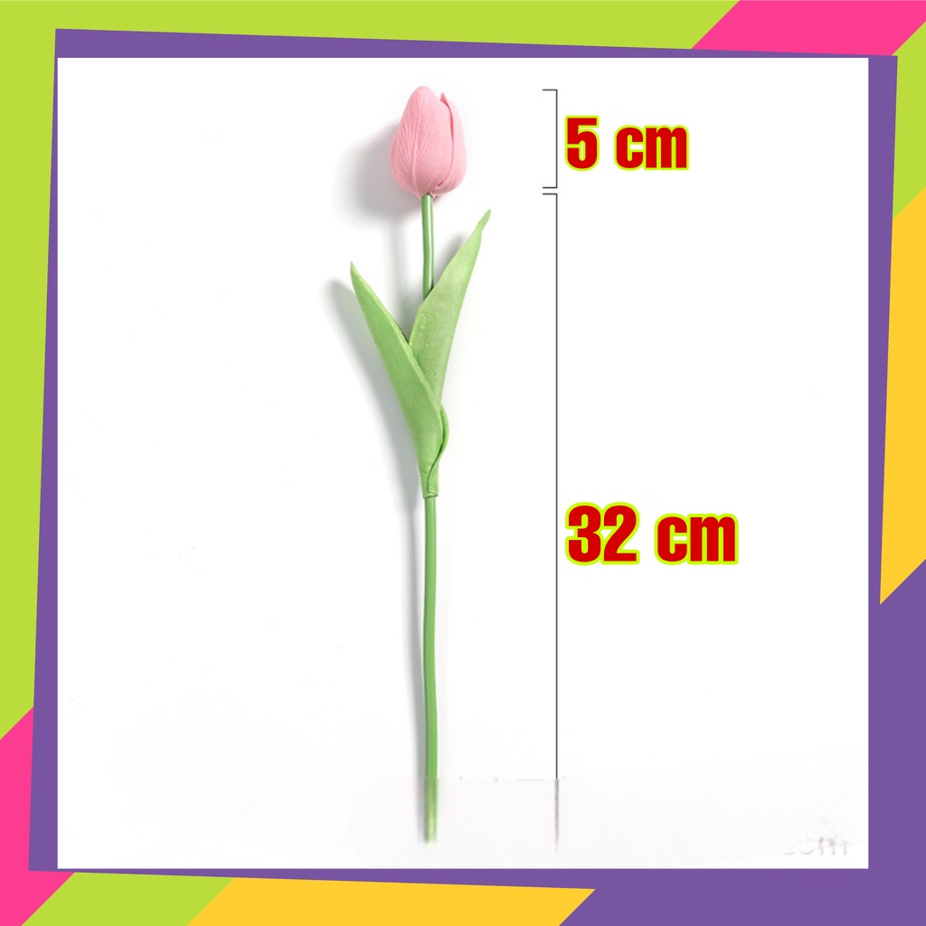 1933PBAD3 / Artificial tulip latex bunga dekorasi hiasan / Bunga latex plastik tanaman artificial ga