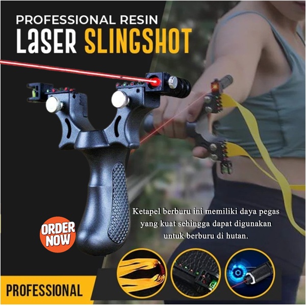 Ketapel Tactical Laser Sight Slingshot Tembak Laser Ketapel Ikan Dan Burung Akurat