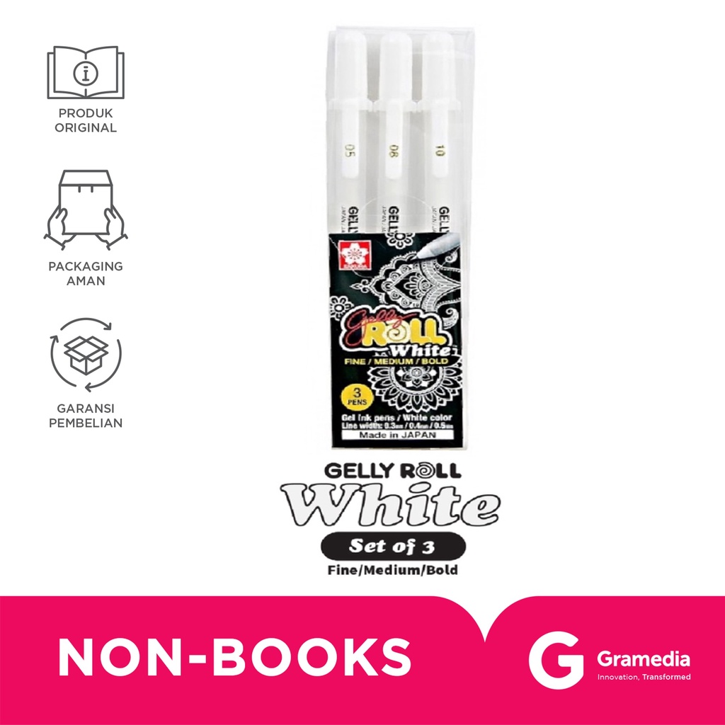 

Sakura Gelly Roll White Set 3