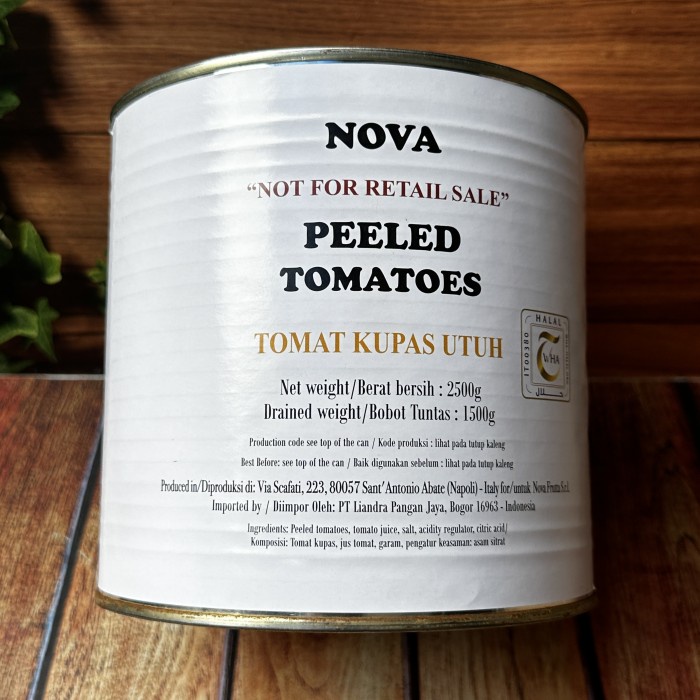 

Nova Whole Peeled Tomatoes / Tomat Kupas Utuh - 2,5KG