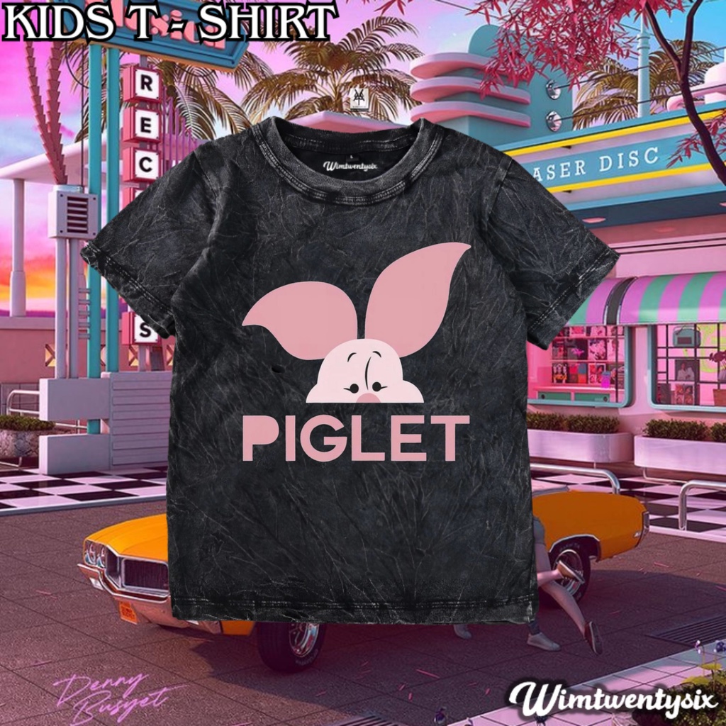 kaos disney piglet super cute washing vintage tee | kaos anak | baju anak