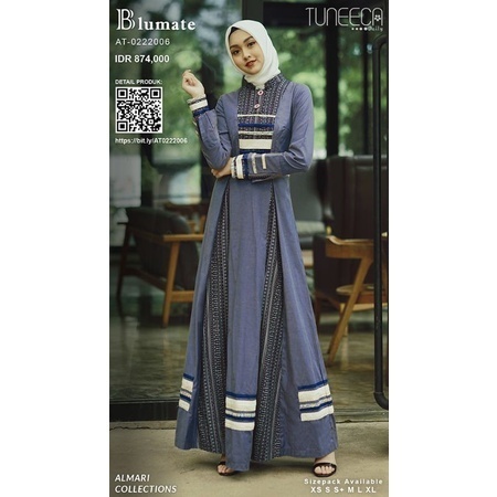 Almari Tuneeca AT-0222006 Arcadia Diskon Sale Promo Gamis Long Dress