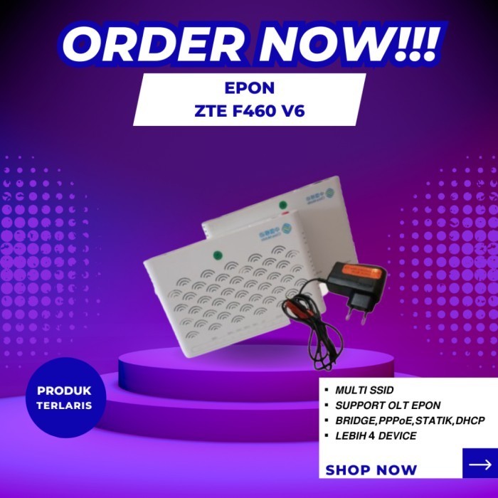 Modem ZTE F460 V6 ONU EPON CHINA Mobile - GARANSI