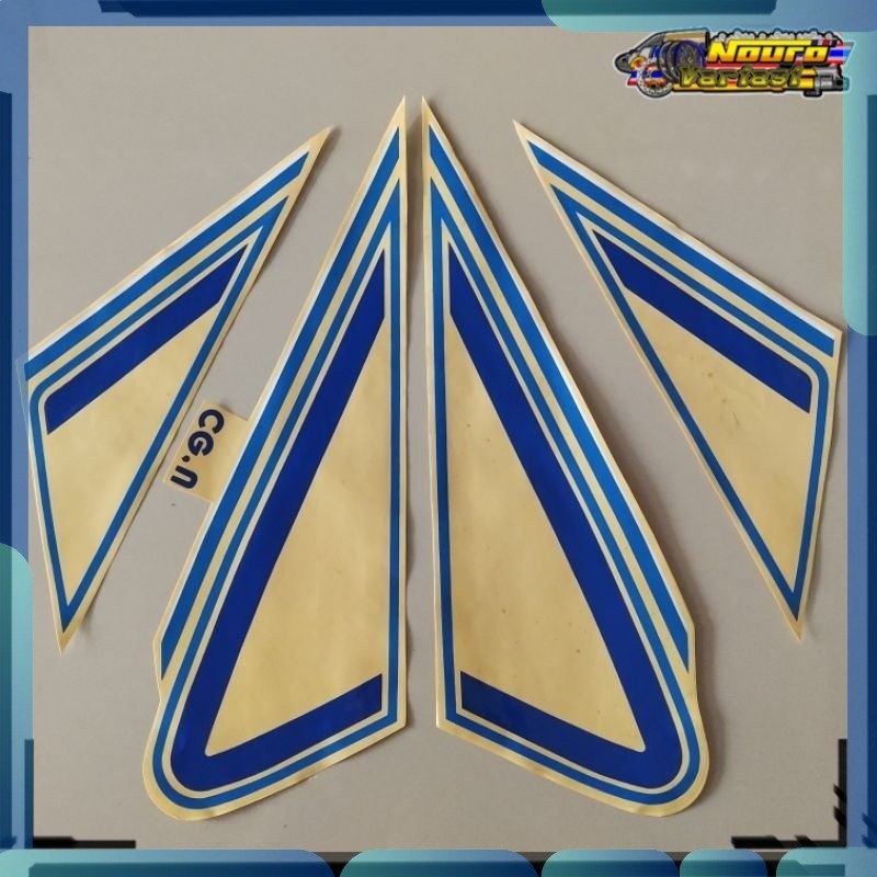 Stiker Striping Honda CG N 110 biru body standar bagus