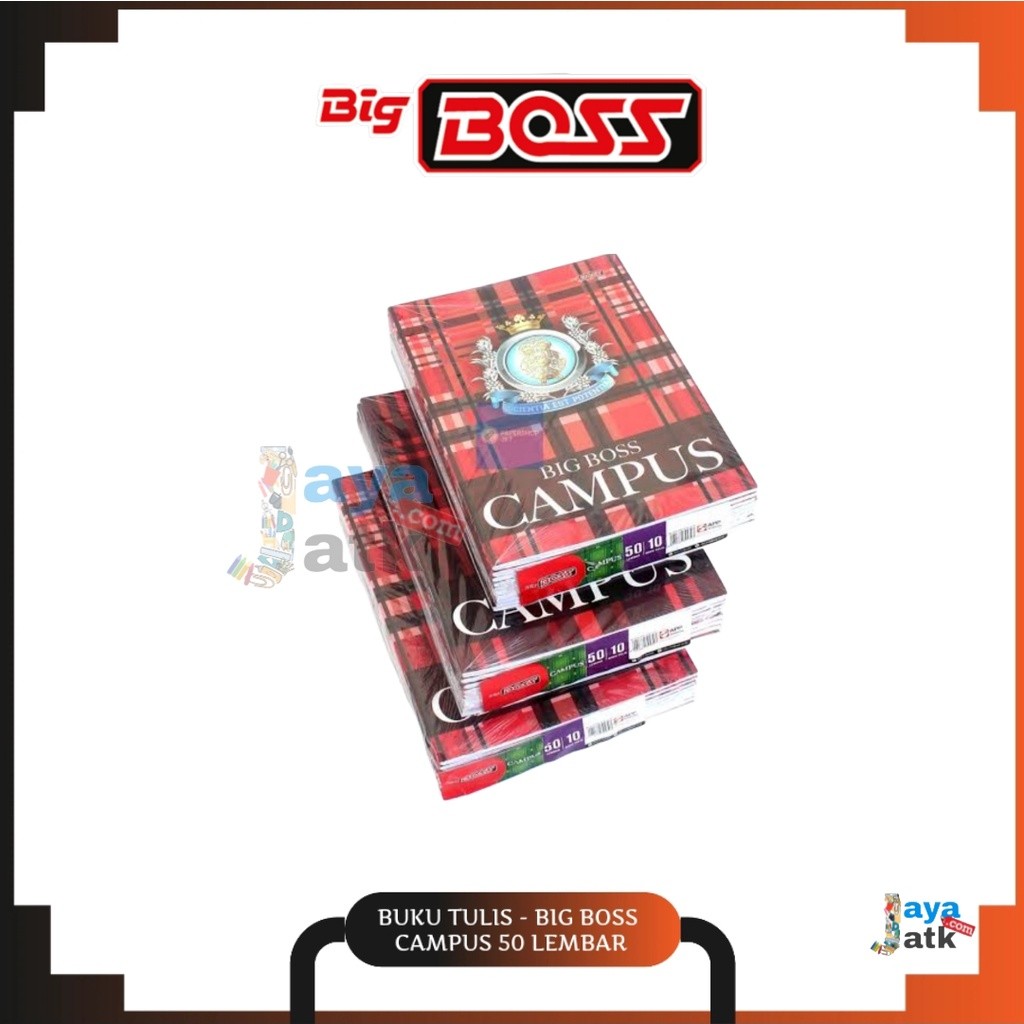 

(PACK) Buku Tulis Besar Bergaris 50 Lembar Boxy - Big Boss Campus