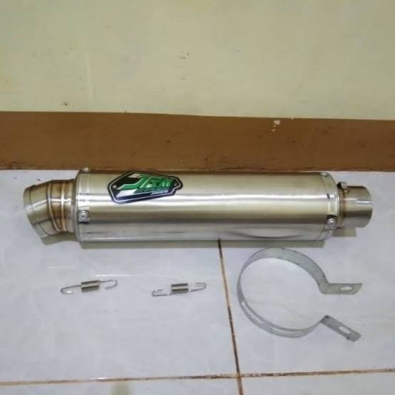 Silencer  knalpot racing jrm bulat panjang 30cm sarangan full