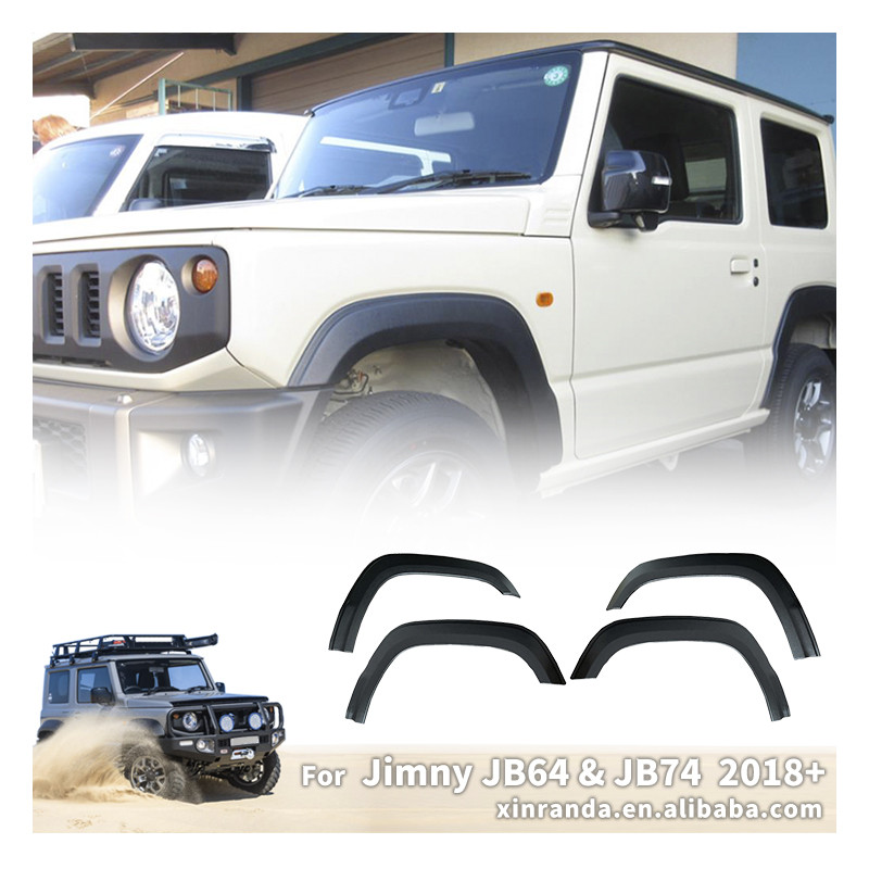 JB64 Wheel Eyebrow Round Arc Fender Mud Flaps Mudguards Splash Guards For Suzuki Jimny 2018-2024 JB6