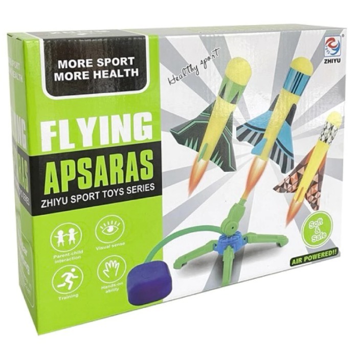 Launcher Rocket toys Mainan  rocket terbang stomp rocket luncur