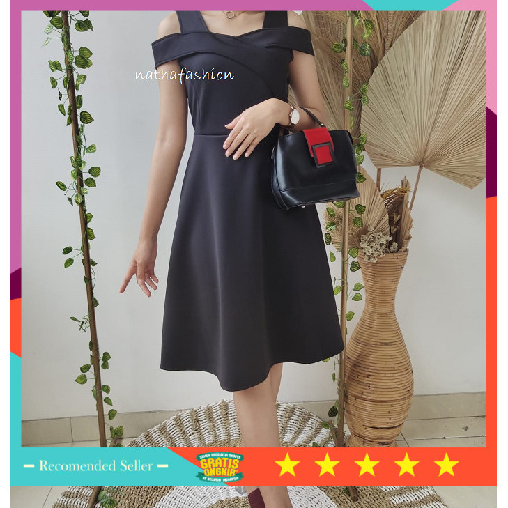 Pakaian Wanita Kekinian Murah Style Korea Premium /DRESS SCUBA WANITA/DRESS ROSE/DRESS CASUAL/DRESS 