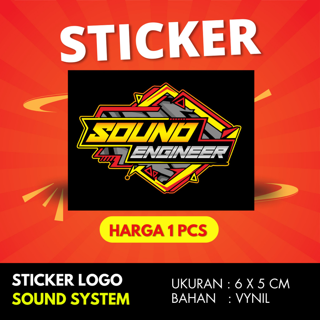 

Sticker sound system SOUND ENGINEER BAHAN VYNIL ANTI AIR PREMIUM