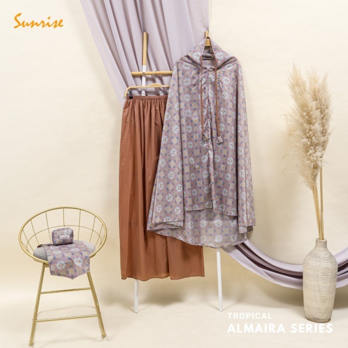 TERMURAH Sunrise - Mukena Travel Parasut Sutera Almaira Series - Tropical