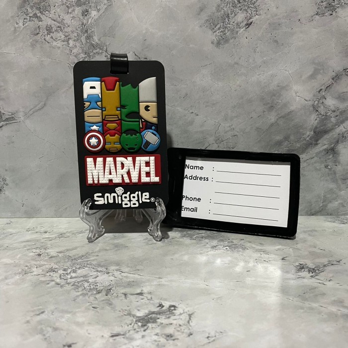 

[Terbaru]Ready name tag smiggle/smiggle name tag/id card/bag name tag/name tag anak - marvel
