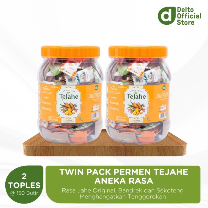 

www.tokopedia.com Twin Pack Permen Tejahe Aneka Rasa Toples isi 150 Butir