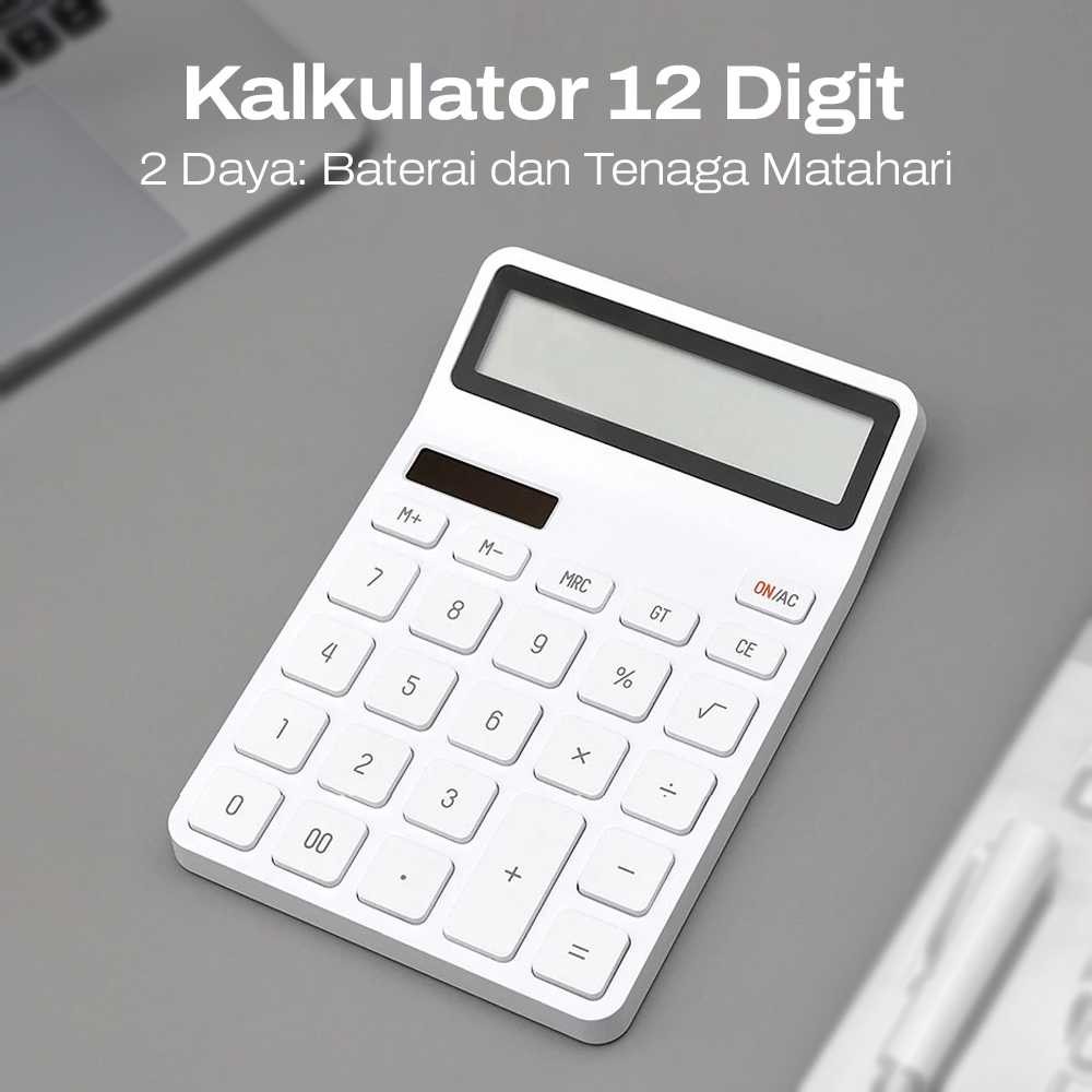 

- Kaco LEMO Calculator Kalkulator 12 Digit Dual Power Solar Battery - K1412