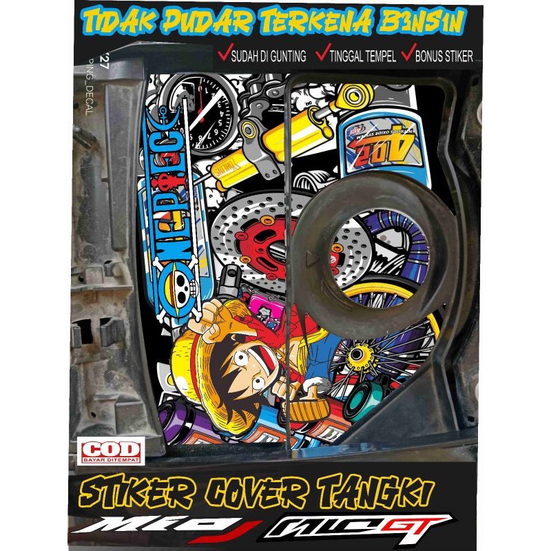 Stiker Cover Tangki Bensin Mio GT Mio J - Sticker Pelindung Tangki Mio GT Mio J - RON Design