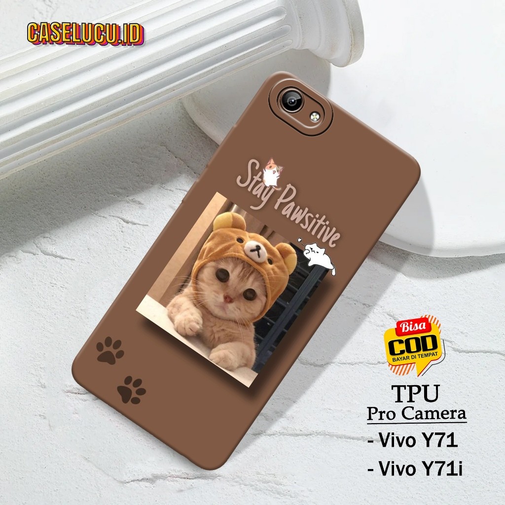 Casing Hp Vivo Y71 / Y71i Terbaru Fashion Case Kucing Case Hp Vivo Y71 / Y71i Soft Case Hp Vivo Y71 