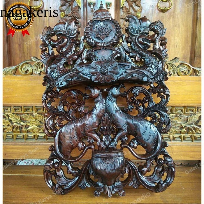 

Blawong Keris Ukiran Naga & Macan Hias Lambang Mangkunegaran Kayu Jati terbaru