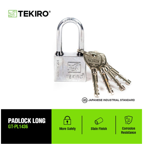 GEMBOK KUNCI PENGAMAN PINTU PAGAR TEKIRO LEHER PENDEK DAN PANJANG