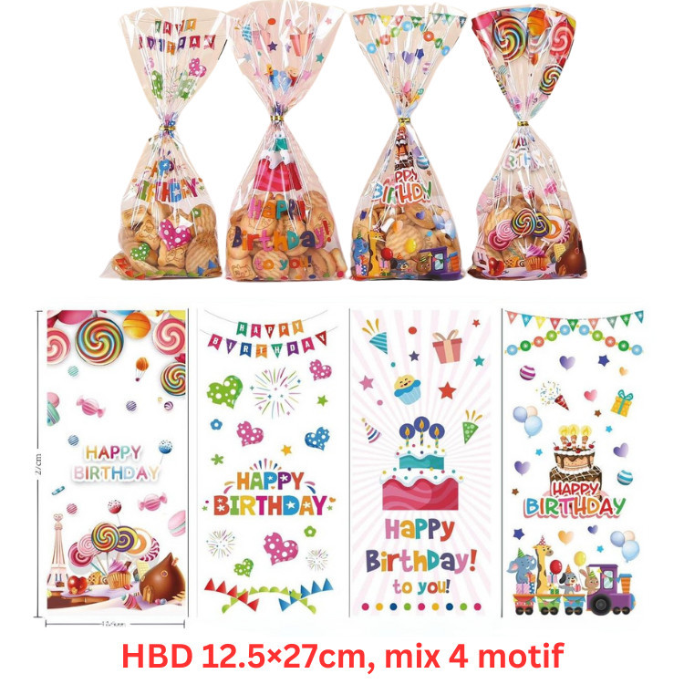 

KH Isi 50 lembar Plastik Bingkisan Hadiah Snack 13x27cm Ulang Tahun Karakter Lucu Plastik Snack Ultah Anak Cowok Cewek Ulang Tahun Plastik Biskuit Permen