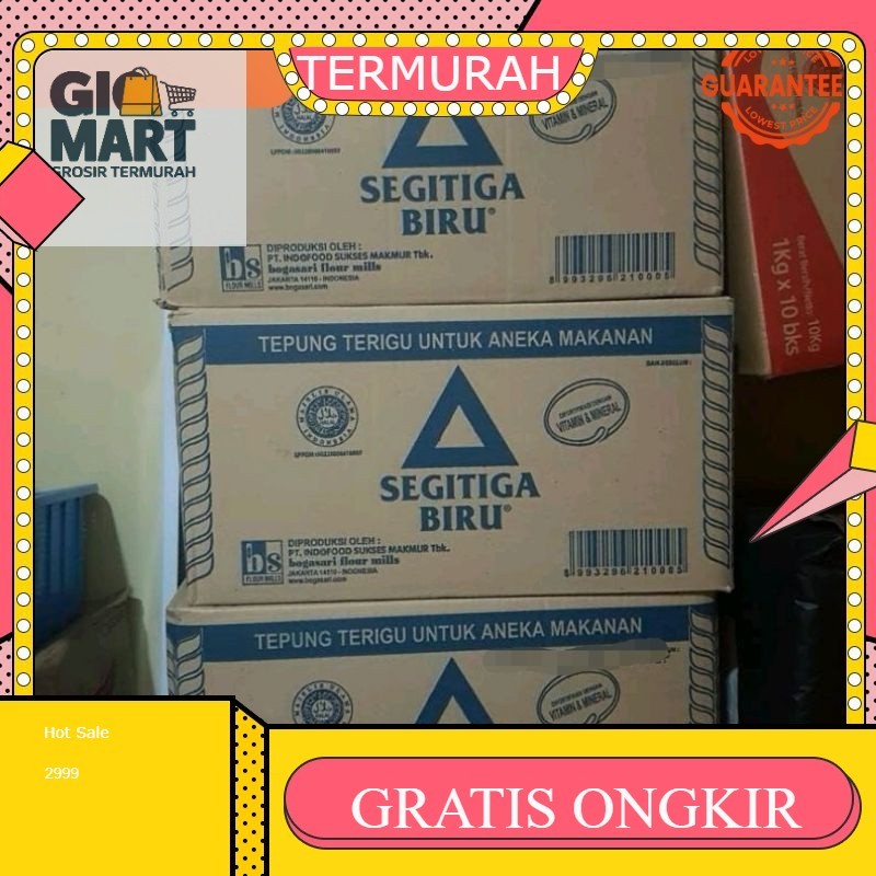 

Terigu segitiga biru Kemasan | Grosir 1 dus (12 bgks @1KG )