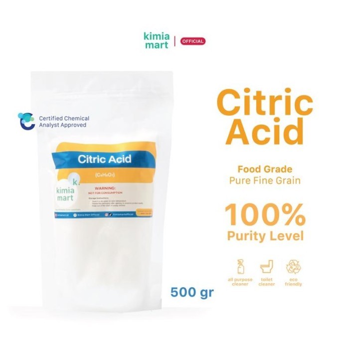 

Citrun Acid Asam Sitrat Food Grade Serbuk Ajaib Pembersih Multifungsi Citrid Acid 500 gr By Kimiamart.id - Citric Acid