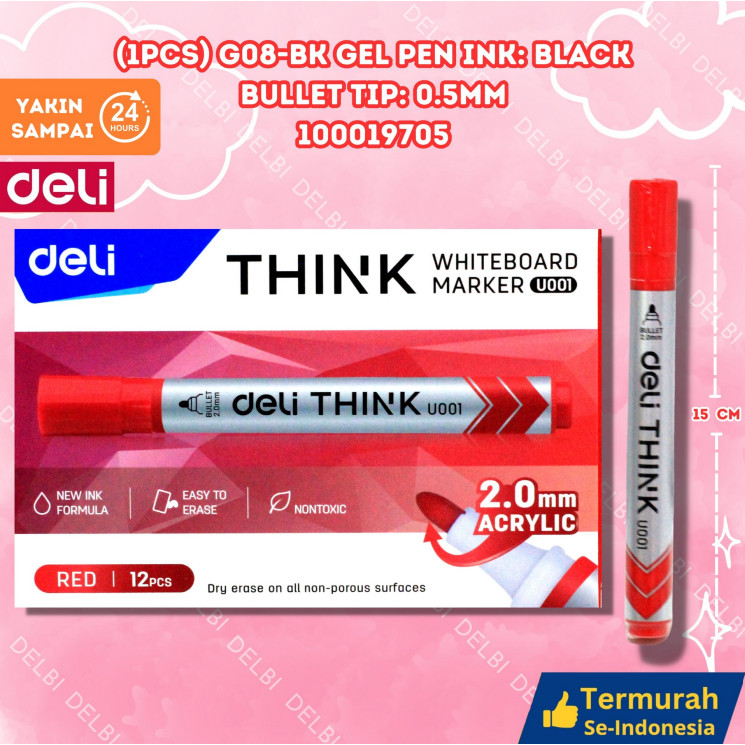 

U00140 Whiteboard Marker Ink Red Bullet tip 2.0mm TINTA SPIDOL