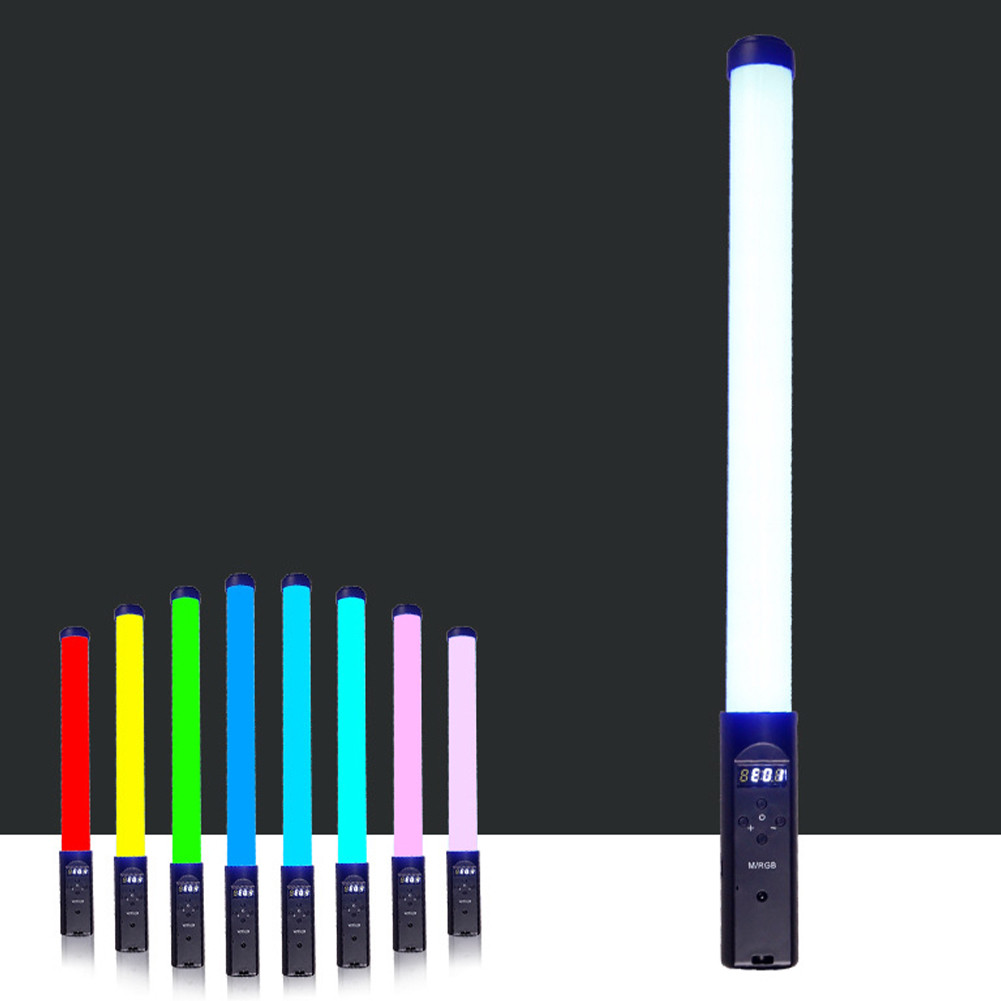 1pc Tongkat Lampu Video LED Portabel Dengan Remote Control Tongkat 3 Mode Studio Warna RGB