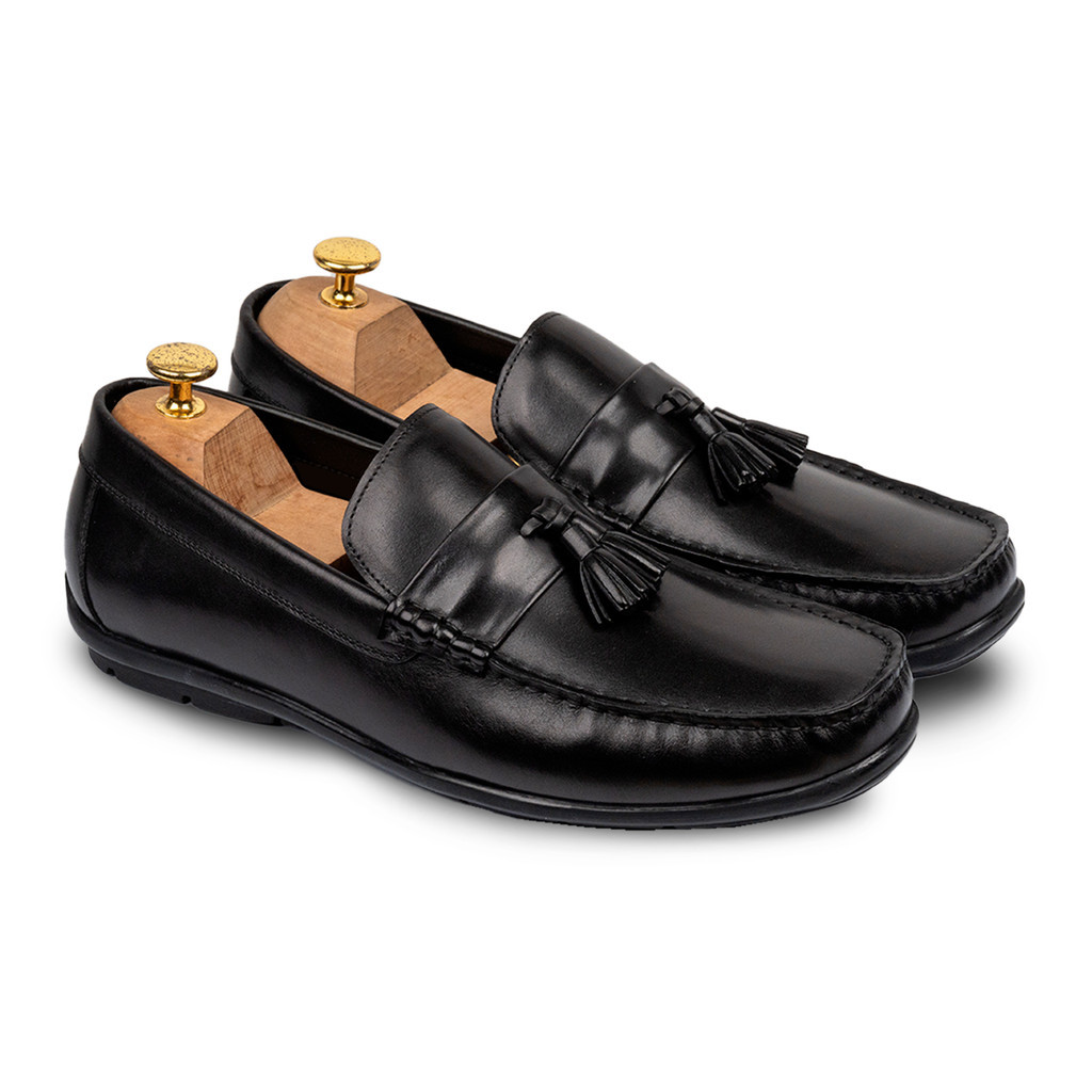Mocc Tassel Black - Nappa Milano - Sepatu Formal Pria